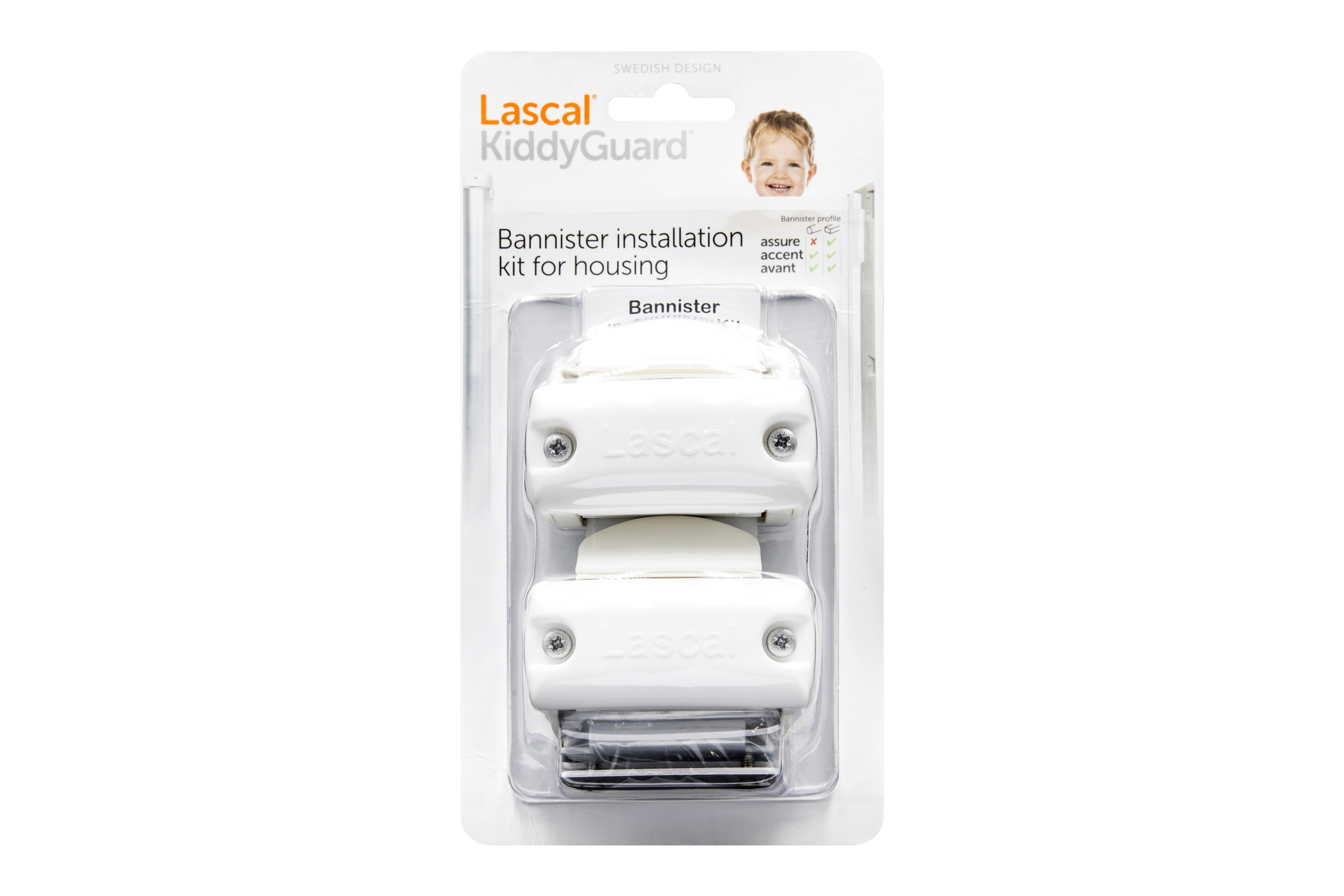 Lascal KiddyGuard Rohrhalterung 2er Set weiß